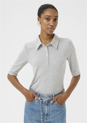 Drew polo bluse Grey Melange Gestuz 